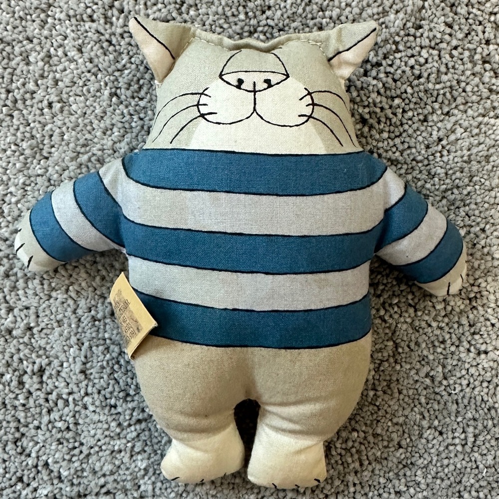 Vintage 1970's The Toy Works Edward Gorey Cat beanbag plush